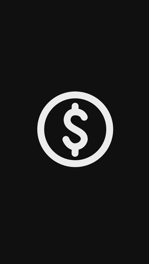 Dollar icon outline simple style animation. Stock Footage 297154002