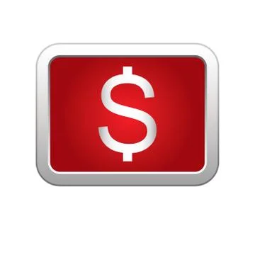 Dollar icon red Stock Illustration