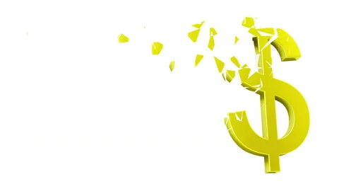 Dollar icon scattered in white background. Stock Footage 233447364