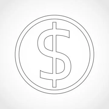 The dollar icon - vector illustration. Illustrazione stock