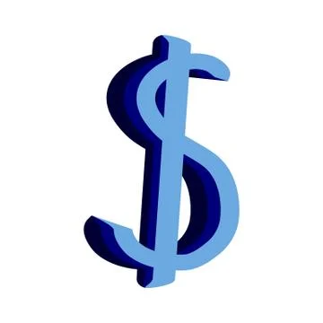 Dollar icon on white. Illustrazione stock