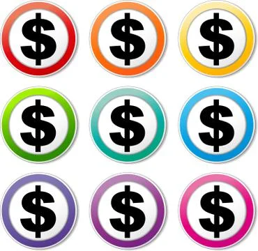 Dollar icons Stock Illustration