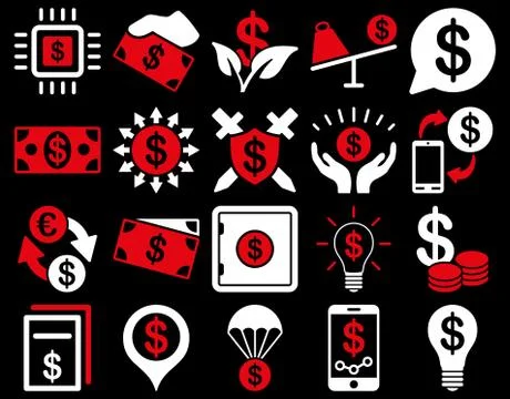 Dollar Icons Stock Illustration