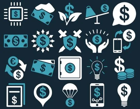 Dollar Icons Stock Illustration
