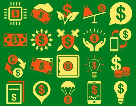 Dollar Icons Stock Illustration
