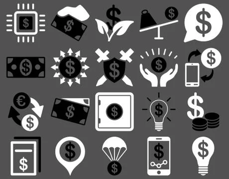 Dollar Icons Stock Illustration
