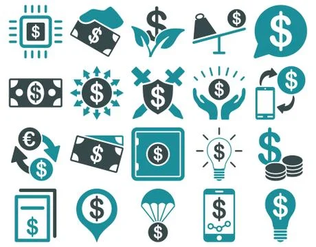 Dollar Icons Stock Illustration