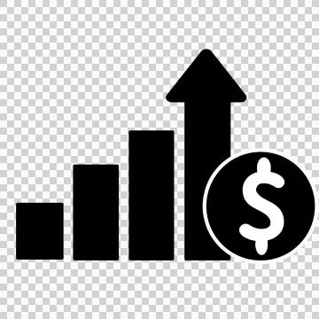 Dollar increase symbol 스톡 일러스트