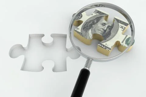 Dollar jigsaw Illustration