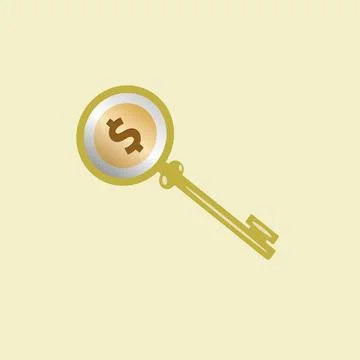 Dollar key Stock Illustration