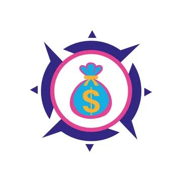 Dollar King Logo Designs Concept Vector Crown money icon Vector Illustrazione stock