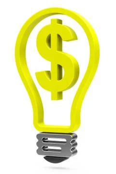 The dollar light bulb Stock Illustration