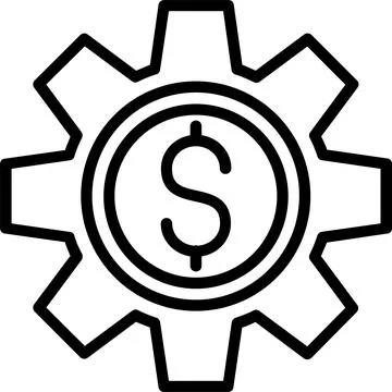 Dollar Line Icon Design Illustrazione stock