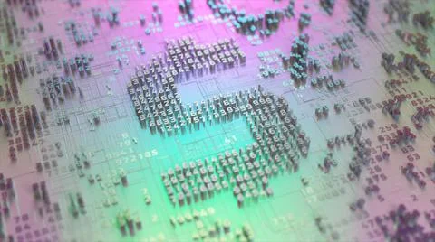 Dollar logo in the form of a microcircuit. Payment systems. Electronic Illustrazione stock