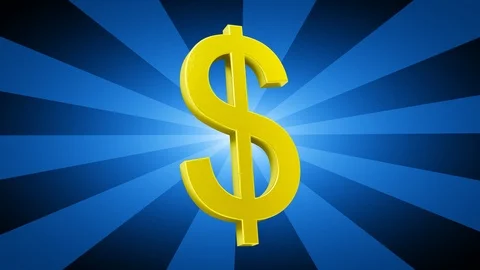 Dollar. Looping footage has 4K resolution. 3D Illustration. Stock Footage 116042908