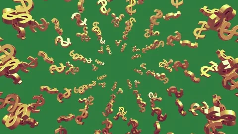 Dollar Looping With Symbols Transparent Background Animation 库存影片 338017808