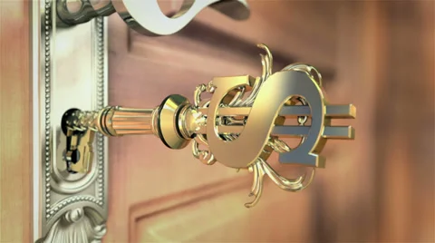 Dollar machine key Stock Footage 38480749