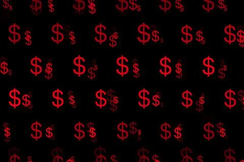Dollar mark shape color particle CG background wallpaper Stock Illustration