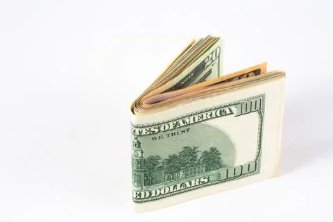 Dollar, model on dollar banknote, concept and idea of time value and money, r Stock Photos