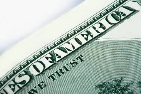 Dollar, model on dollar banknote, concept and idea of time value and money, r Stock Photos