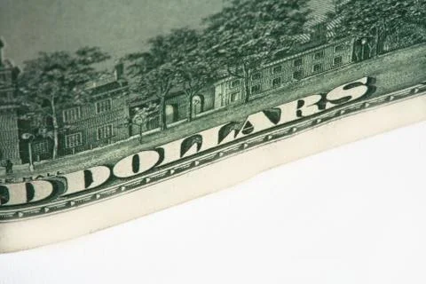 Dollar, model on dollar banknote, concept and idea of time value and money, r Stock Photos