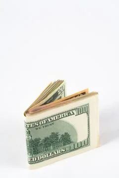 Dollar, model on dollar banknote, concept and idea of time value and money, r Stock Photos
