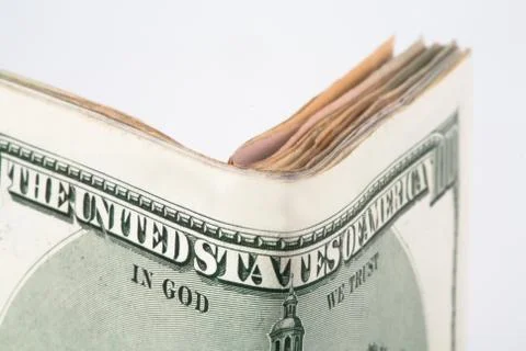 Dollar, model on dollar banknote, concept and idea of time value and money, r Stock Photos