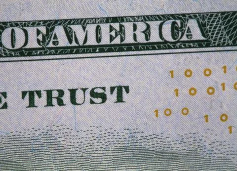 Dollar, model on dollar banknote, concept and idea of time value and money, r Stock Photos