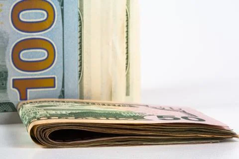 Dollar, model on dollar banknote, concept and idea of time value and money, r Stock Photos