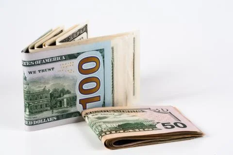 Dollar, model on dollar banknote, concept and idea of time value and money, r Stock Photos