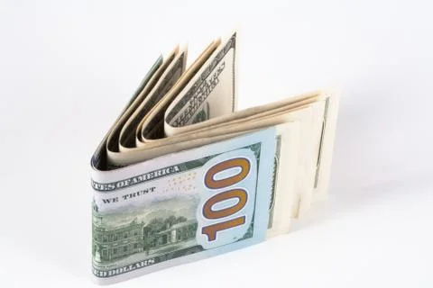Dollar, model on dollar banknote, concept and idea of time value and money, r Stock Photos