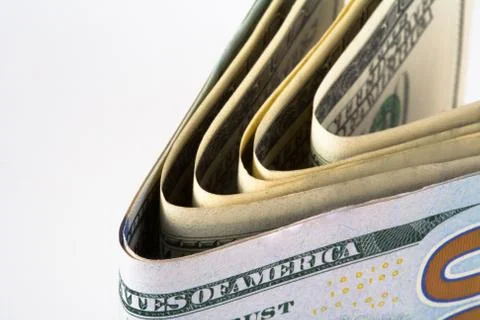 Dollar, model on dollar banknote, concept and idea of time value and money, r Stock Photos