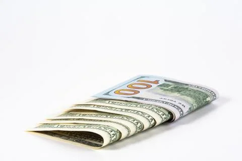 Dollar, model on dollar banknote, concept and idea of time value and money. Stock Photos