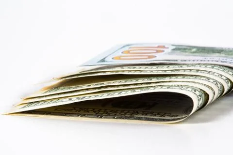 Dollar, model on dollar banknote, concept and idea of time value and money. Stock Photos