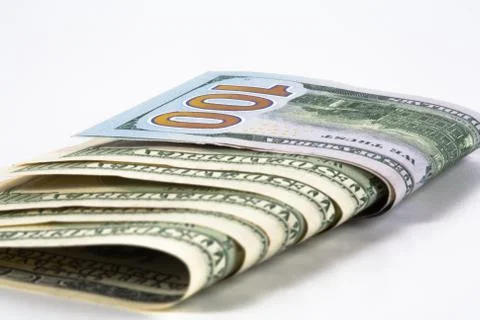 Dollar, model on dollar banknote, concept and idea of time value and money. Stock Photos
