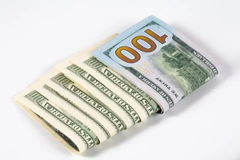 Dollar, model on dollar banknote, concept and idea of time value and money. Stock Photos
