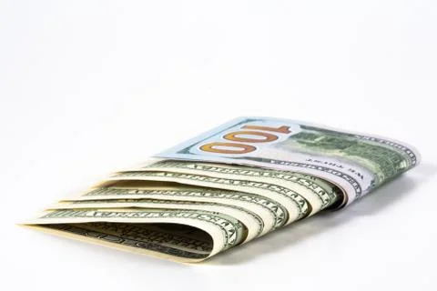 Dollar, model on dollar banknote, concept and idea of time value and money. Stock Photos