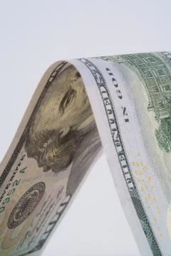 Dollar, model on dollar banknote, concept and idea of time value and money. Stock Photos