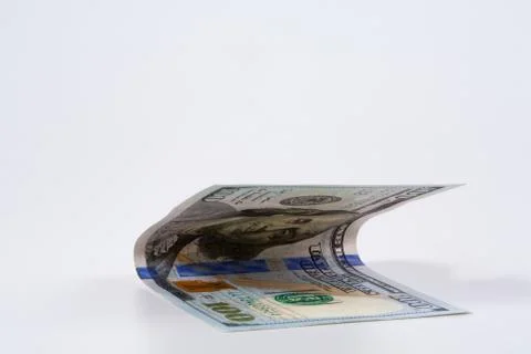 Dollar, model on dollar banknote, concept and idea of time value and money. Stock Photos
