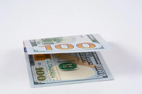 Dollar, model on dollar banknote, concept and idea of time value and money. Stock Photos