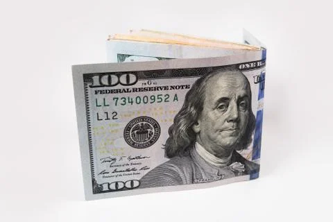 Dollar, model on dollar banknote, concept and idea of time value and money, r Stock Photos