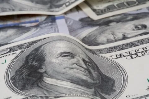 Dollar, model on dollar banknote Stock Photos