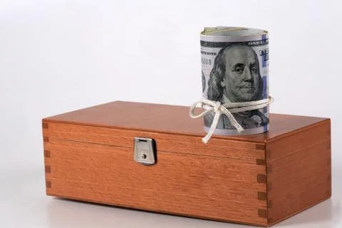 Dollar, model on dollar banknote. Stock Photos