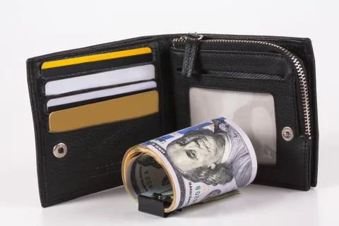The dollar, a model on a dollar bill, a concept and idea of the Stock Photos