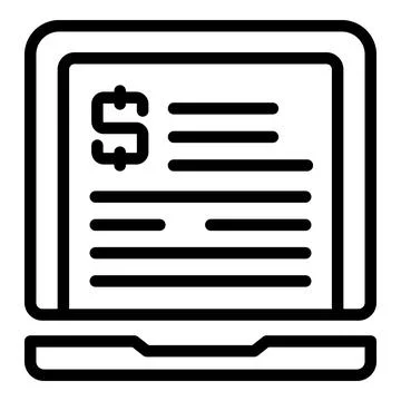 Dollar monetize icon outline vector. Video money Stockillustratie
