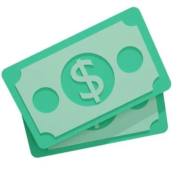 Dollar money 3D rendering set isolated Stock Illustration