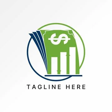 Dollar money arrow up down chart diagram inflation rate risk market business Stock Illustration