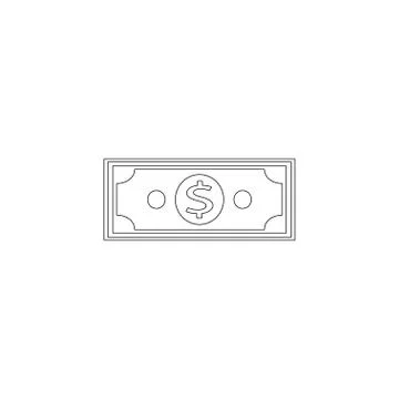 Dollar money. flat vector icon Stock Illustration