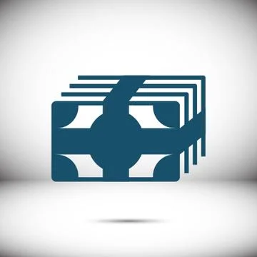 Dollar money icon stock vector illustration flat design Stock Illustration