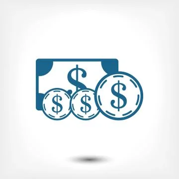 Dollar money icon stock vector illustration flat design Stock Illustration